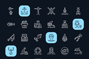 Fishing Icon Art Set, an Outline Icon by Prosymbols (Thumbnail 7 of 8)