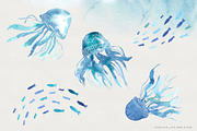 Ocean Life Watercolor Illustrations, an Illustration by Fire Spark Studio (Thumbnail 3 of 8)