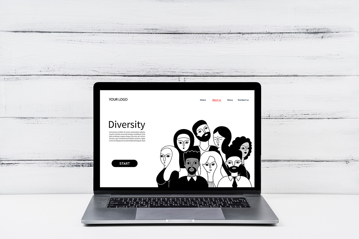 Social diversity/objects collection, an Illustration by Alona Savchuk (Photo 7 of 13)