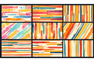 Paint stripes pattern. Colorful, an Illustration by Stock-Smart-Start