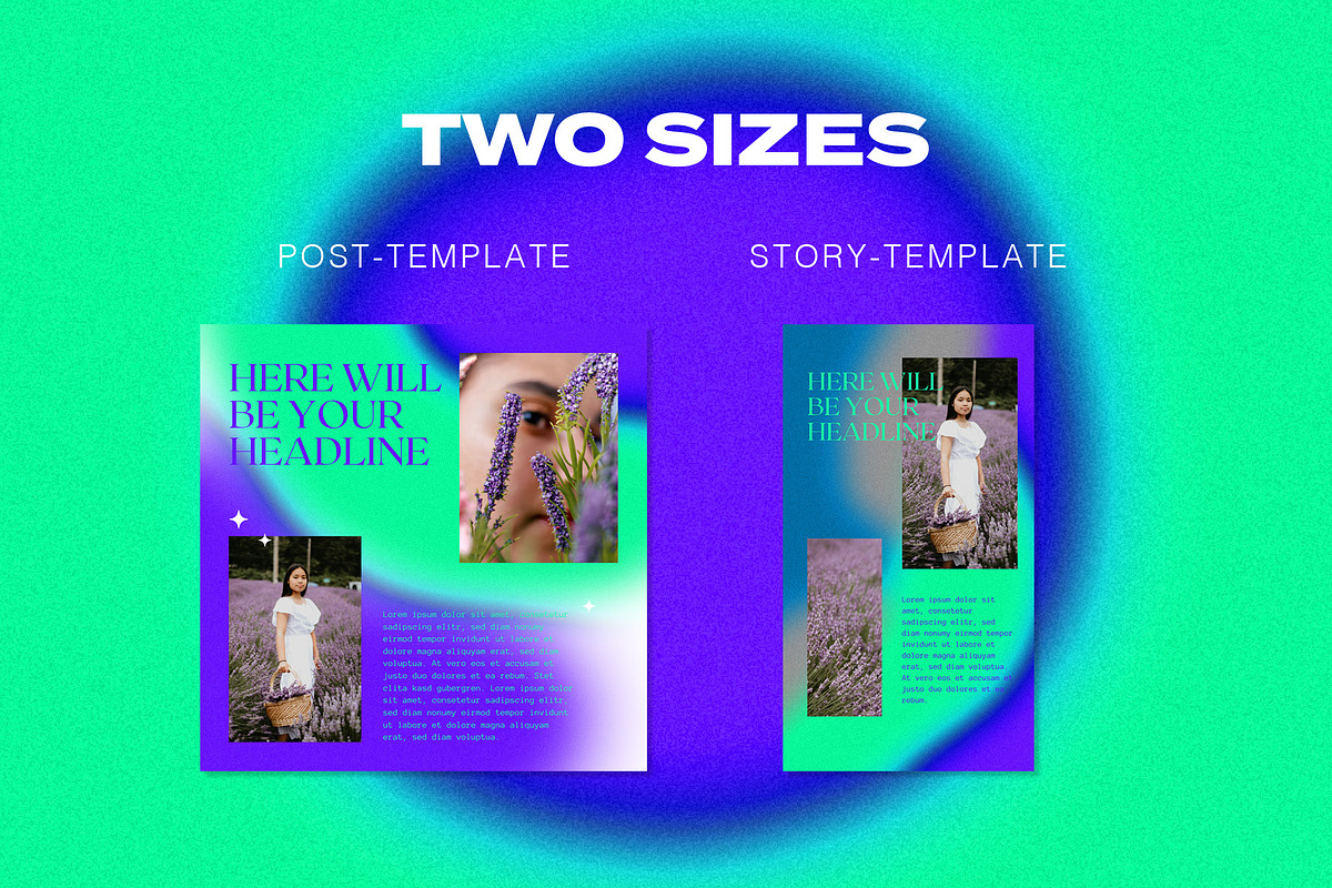 Instagram Social Media CANVA Neon, a Social Media Template by Vermeulen Design Studio (Photo 5 of 9)