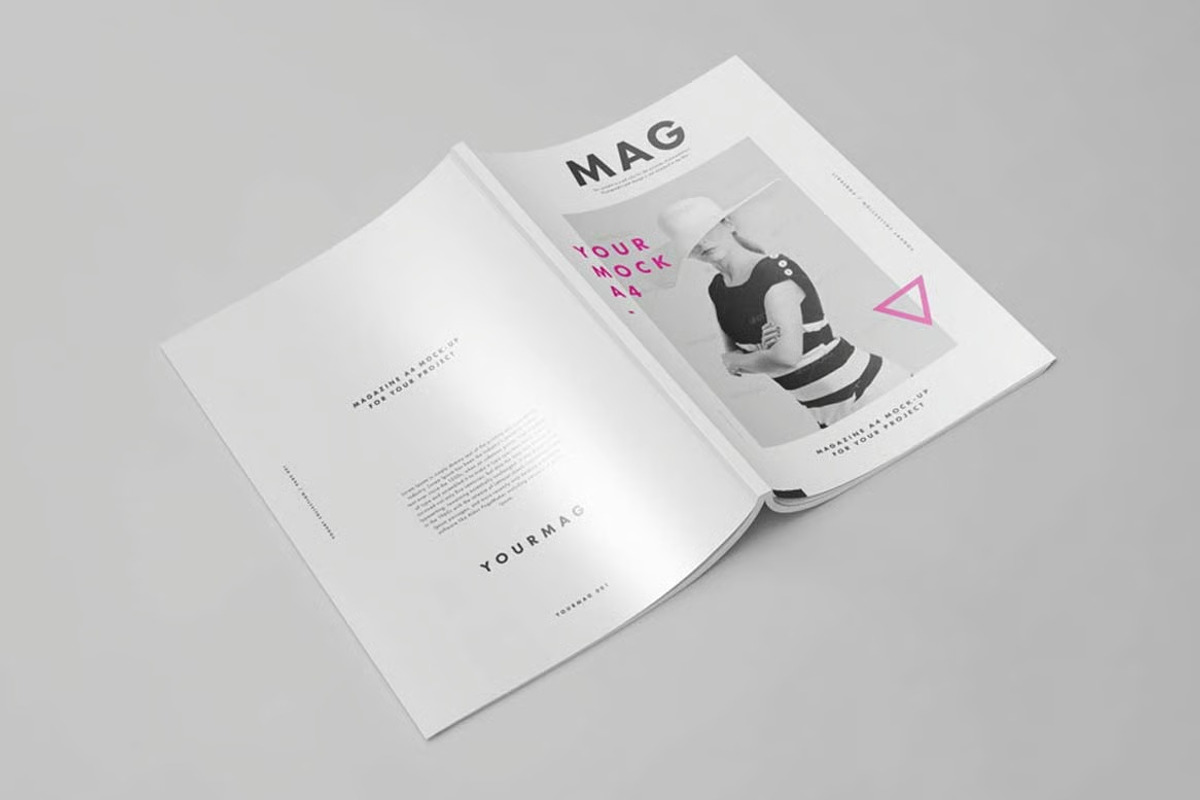 A4 Magazine Outside Cover Mockup, a Books & Magazine Mockup by DesignRushMarket (Photo 1 of 2)