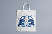 Blue tiger | Vector Collection, an Animal Illustration by katieromanoff_art (Thumbnail 5 of 11)