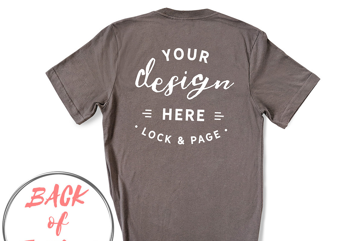 Back Of T-Shirt BC3001 Mockup Bundle, a Shirt Mockup by lock and page (Photo 4 of 88)