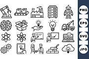 Industrial Technology Icon Set, an Illustration by designvectx (Thumbnail 1 of 3)