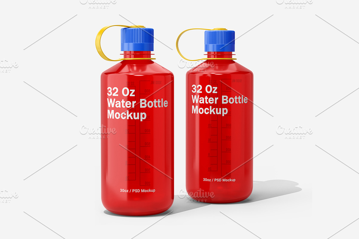 Narrow Mouth Water Bottle Vol.2, a Packaging Mockup by Akebareee (Photo 4 of 7)