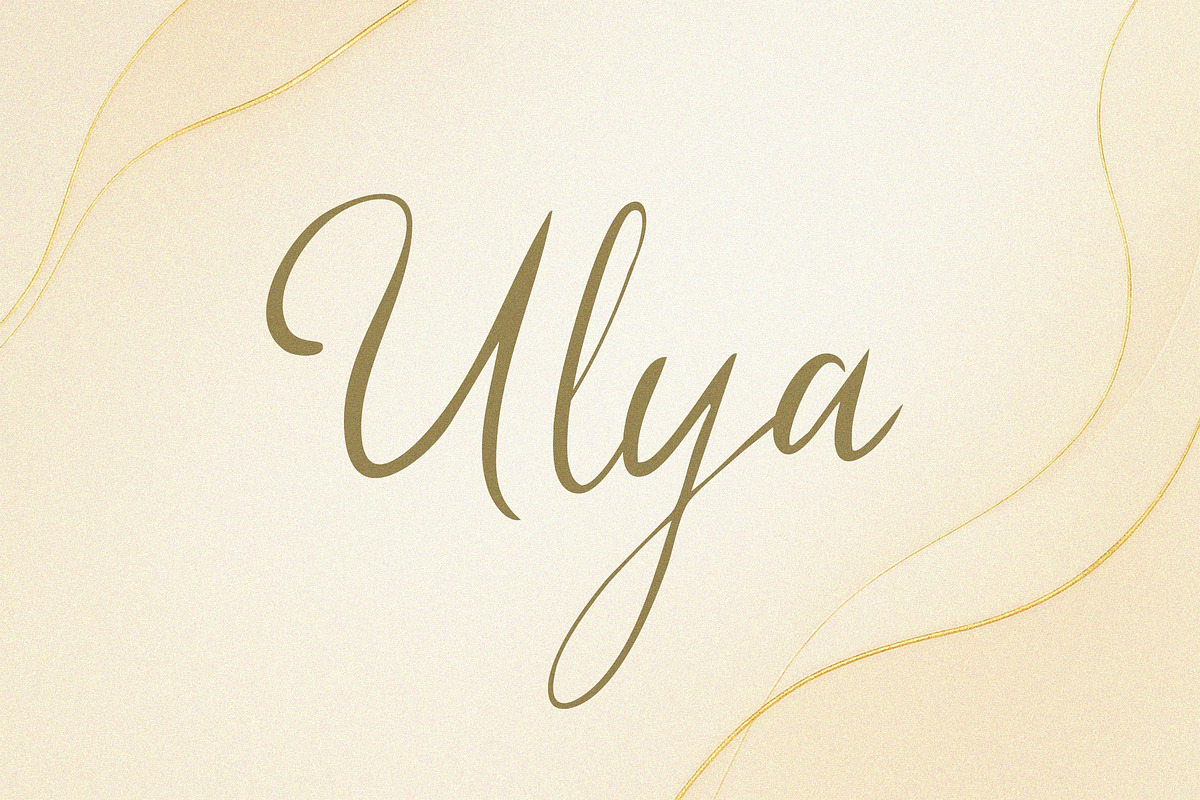 Ulya Elegant Script Font, a Script Font by NTC Graphic (Photo 1 of 8)
