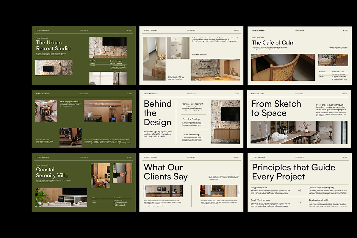 Green Minimal Portfolio PowerPoint, a Presentation Template by Neermana (Photo 3 of 4)