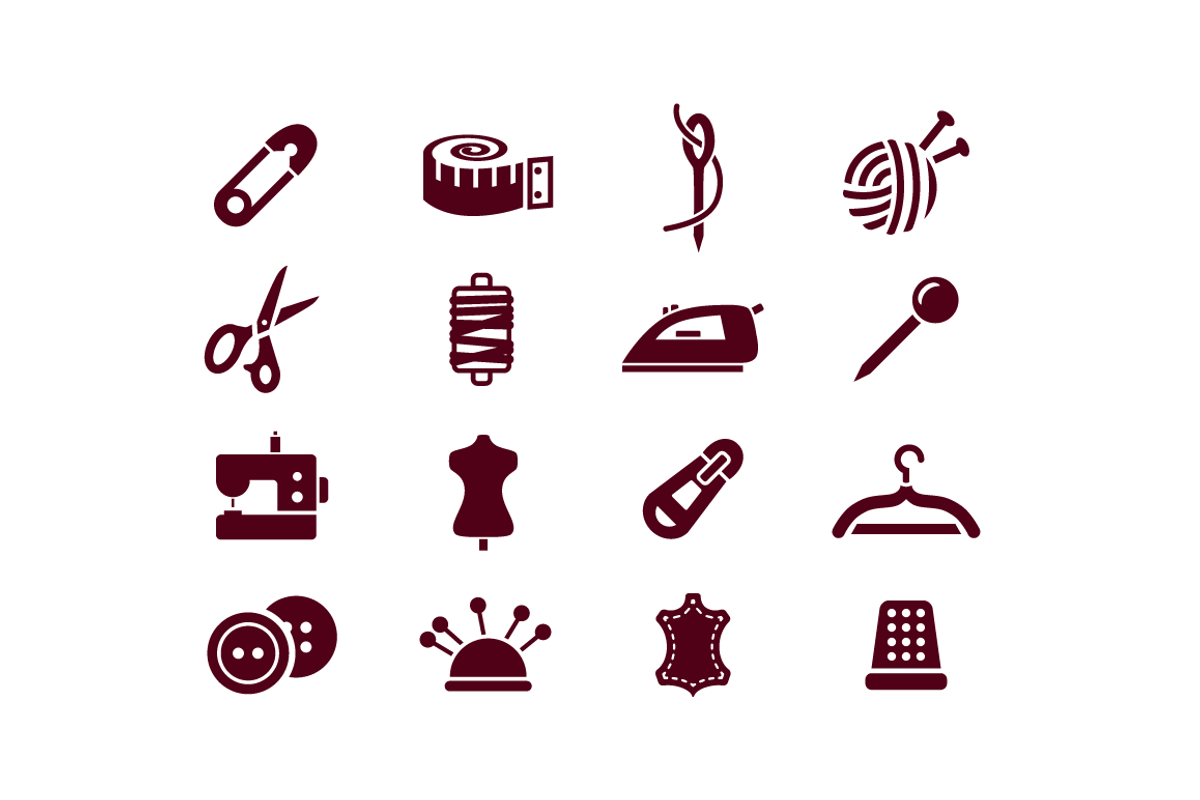 SEWING - vector icons, an Icon by marusdesign