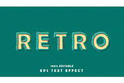 retro text effect layer style, a Layer Style Add-On by mijli (Thumbnail 1 of 2)