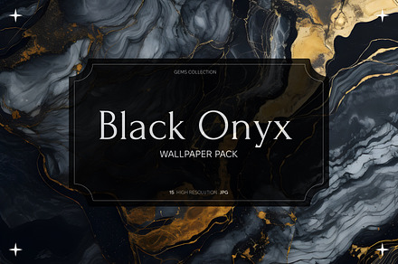Black Onyx gemstone wallpaper pack