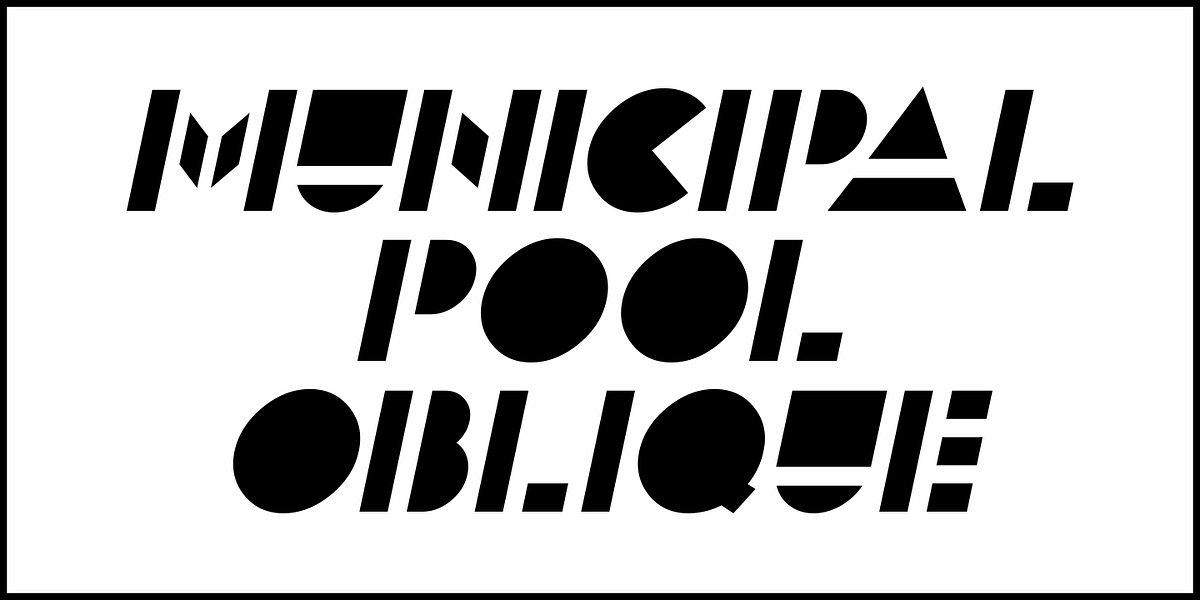 Municipal Pool JNL, a Font by Jeff Levine Fonts (Photo 4 of 5)