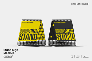 Stand Sign Mockup, an Advertising Mockup by Unerispace