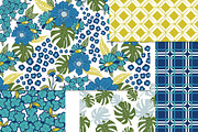 Vintage Blues Floral Patterns, a Pattern Graphic by Wild Twig Co (Thumbnail 9 of 10)