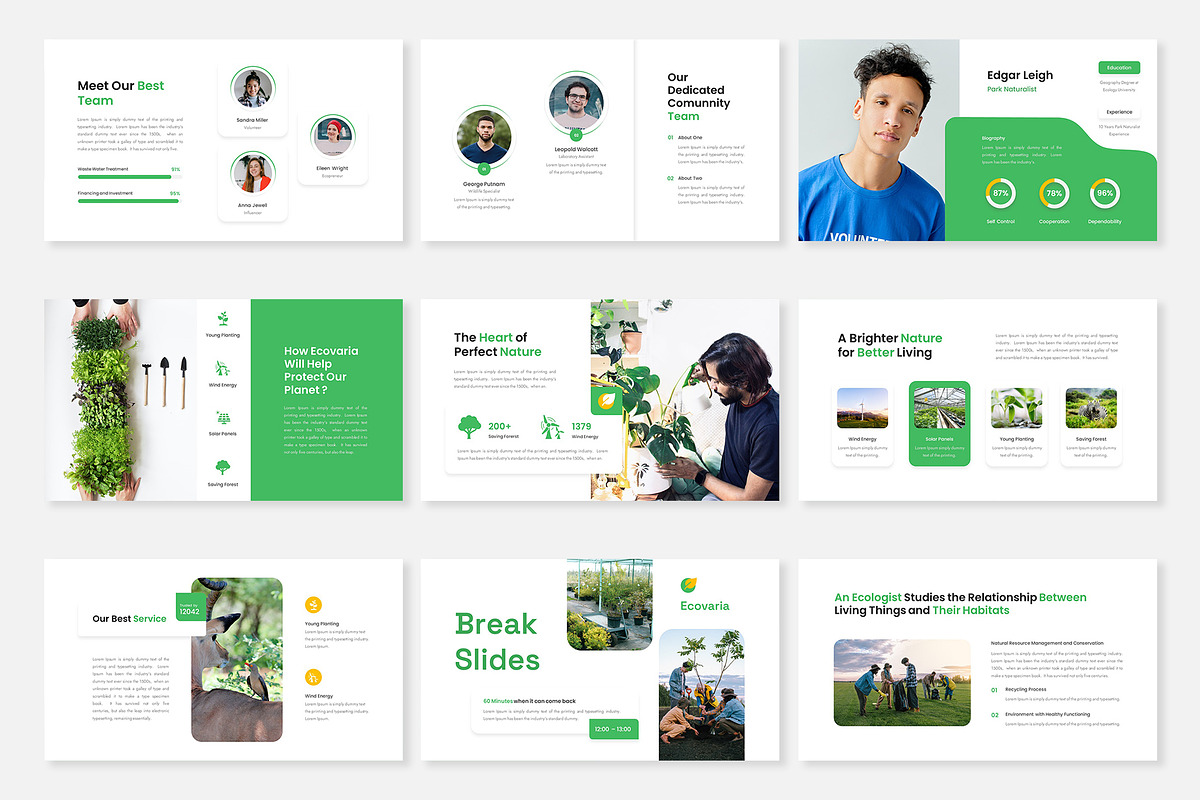 Ecovaria-Ecology PowerPoint Template, a Presentation Template by Premast (Photo 4 of 5)