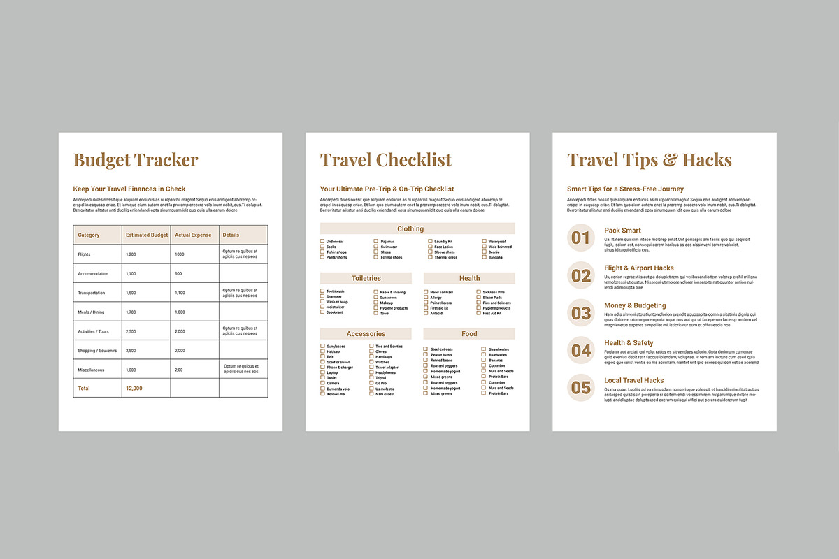 Travel Agents Planner Ebook, an UI Kit Template by MightyDesign (Photo 6 of 10)