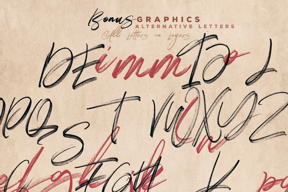 Right Brush & SVG Font, a Script Font by Cruzine (Photo 11 of 18)