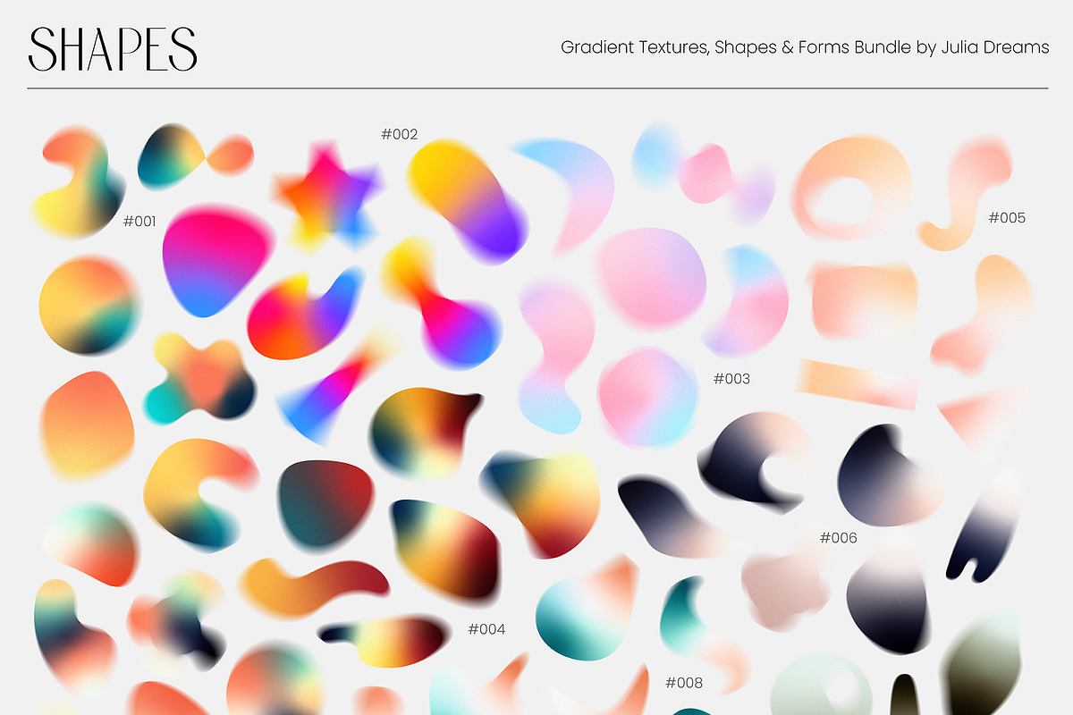Gradient Textures Shapes 3D Objects, an Object Graphic by Julia Dreams (Photo 20 of 23)