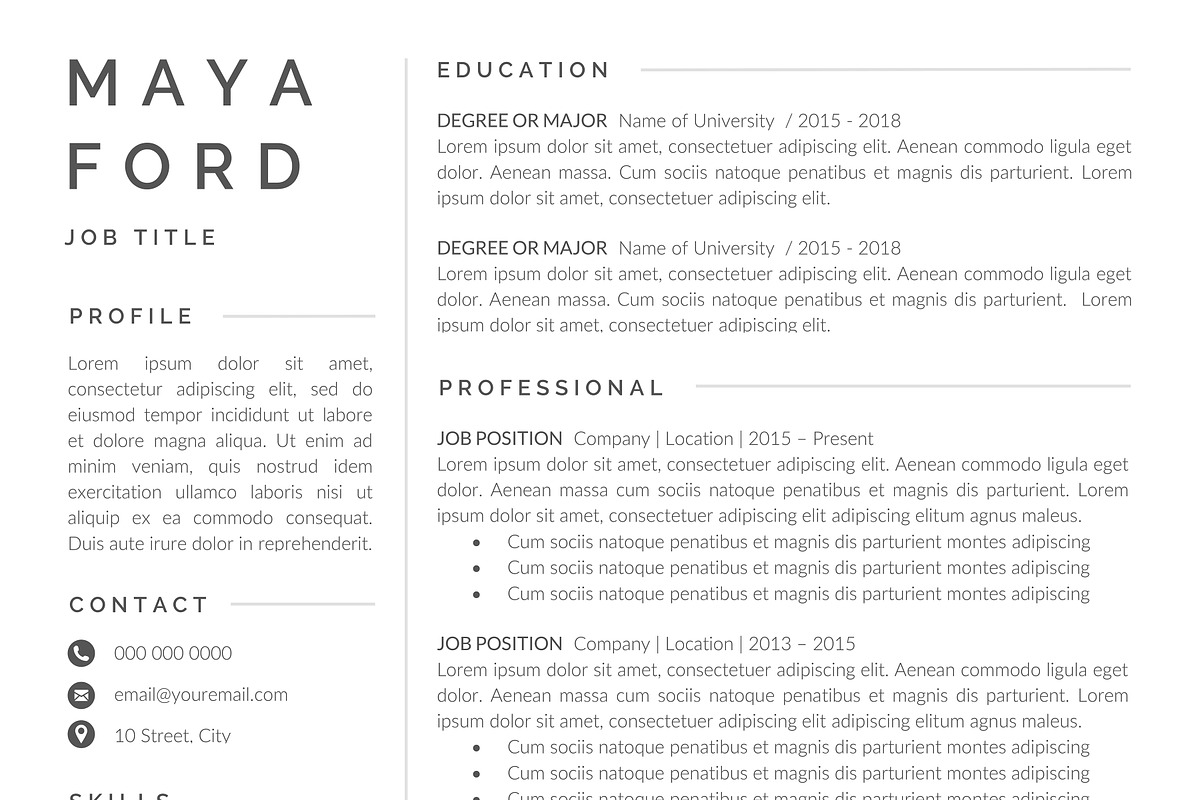 Resume Template / CV, a Resume Template by TheResumeCoach (Photo 5 of 7)