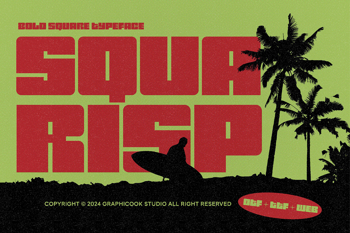 Squarisp, a Sans Serif Font by graphicook (Photo 1 of 10)