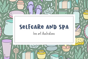 Selfcare and Spa illustration pack.