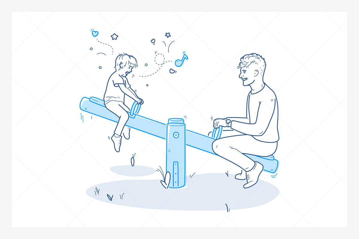 Seesaw Joy Father and Child Playing, a Graphic by PixelBender (Photo 1 of 5)