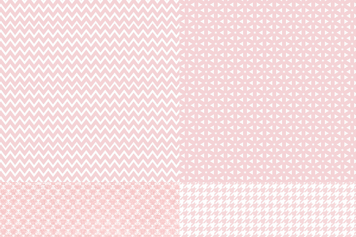 Nursery Baby Pink Digital Paper Pack preview 3