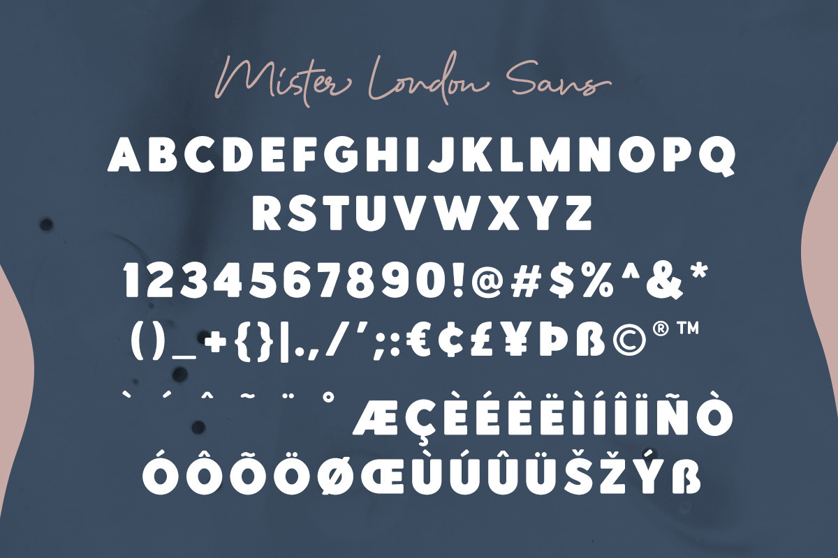Mister London - Bold Sans & Script, a Script Font by Sarid Ezra (Photo 9 of 9)