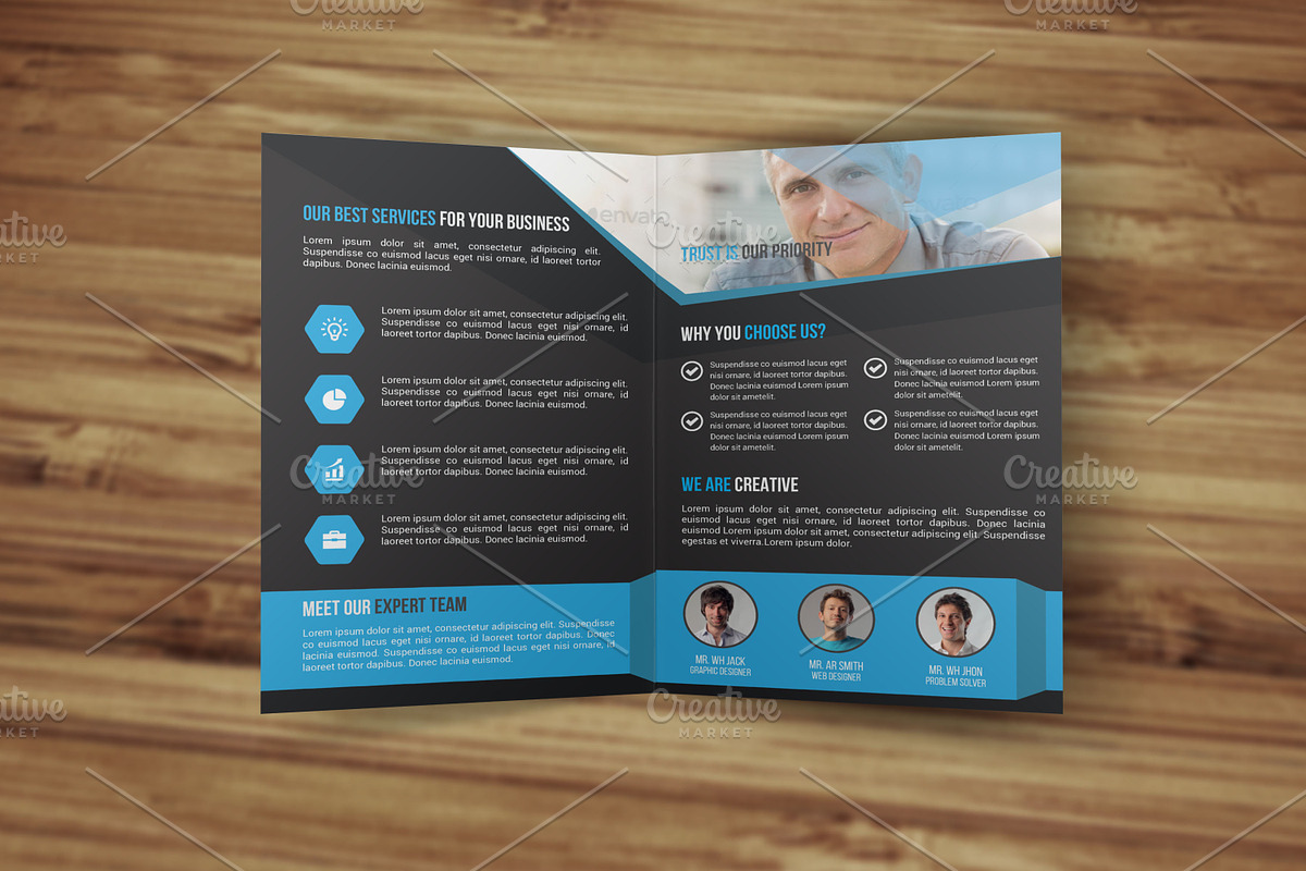 Corporate Bi Fold Brochure Template, a Brochure Template by Alice_s (Photo 5 of 7)