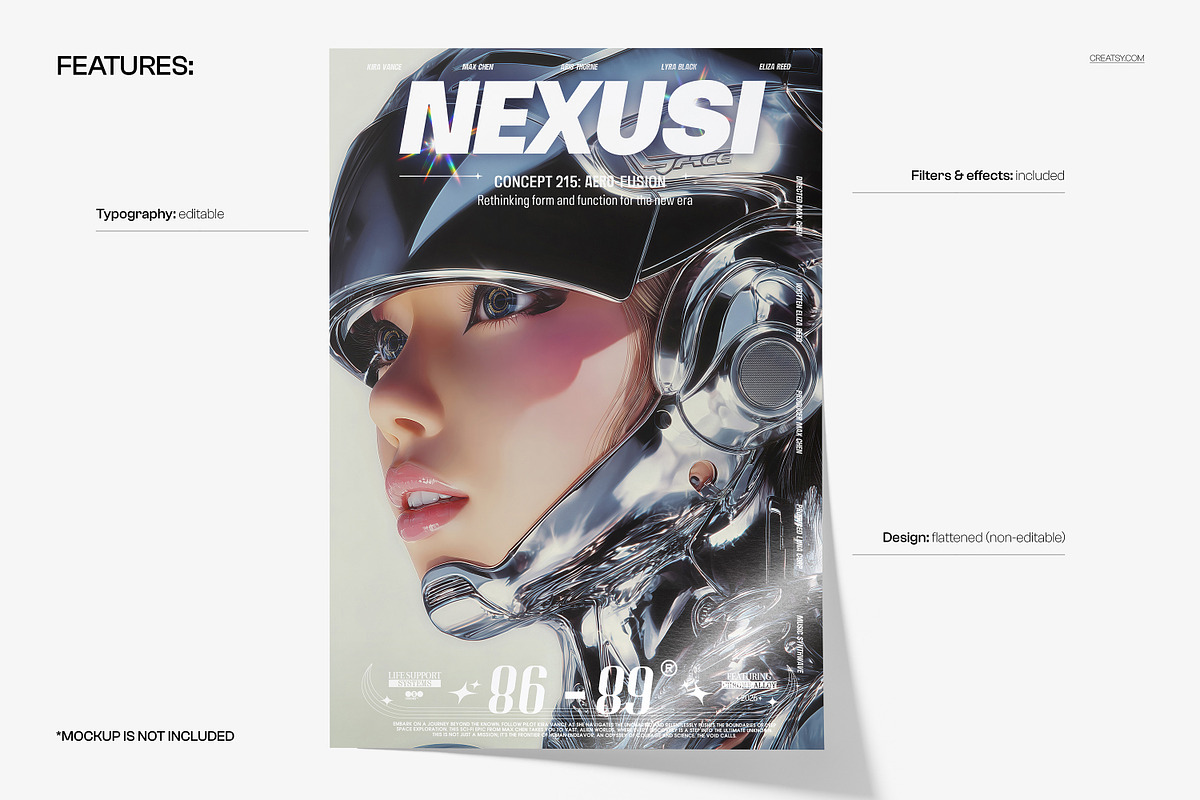 Stellar Chrome Poster Template, a Poster Template by creatsy5 (Photo 2 of 4)