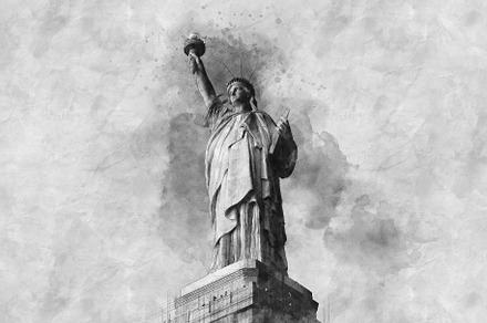Vintage Statue of Liberty  New York