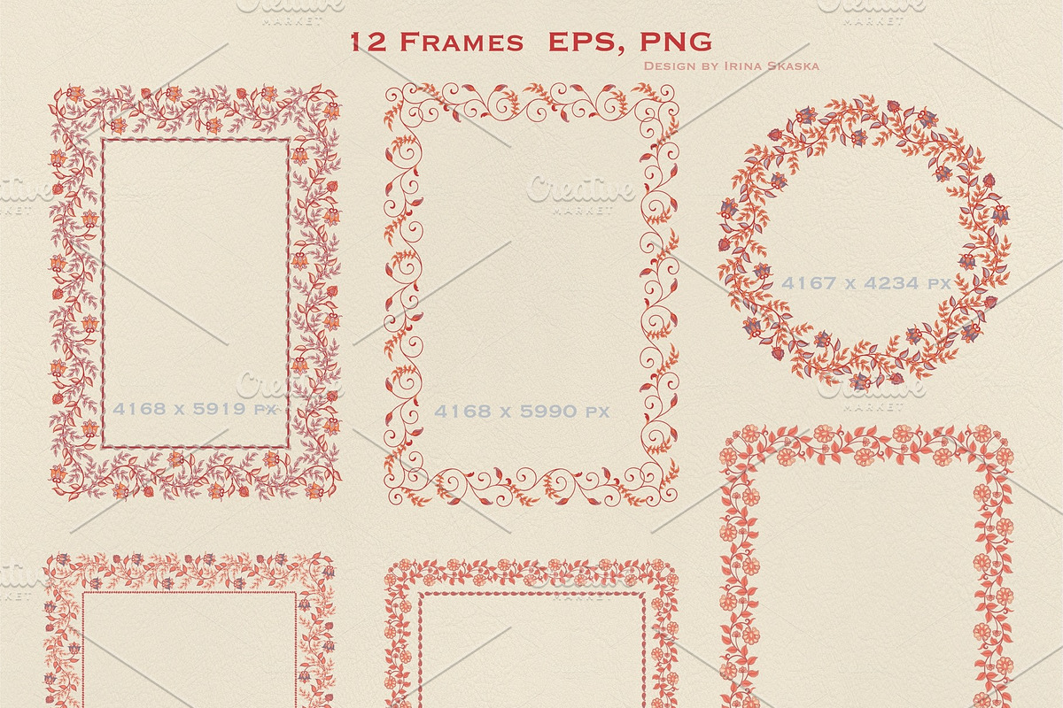 FLORAL ORNAMENTS. Vector Set., a Pattern Graphic by Irina Skaska (Photo 16 of 17)