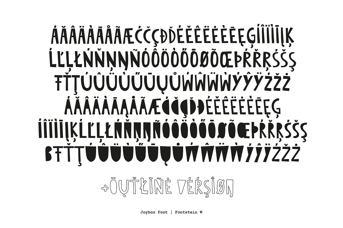 JOYBOX | Cutout font + Outline, a Sans Serif Font by Fontstein (Photo 7 of 12)