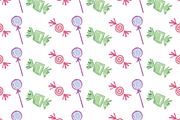 Candy and Heart Hand Drawn Pattern, a Pattern Graphic by SarahOMaryDesigns (Thumbnail 2 of 4)