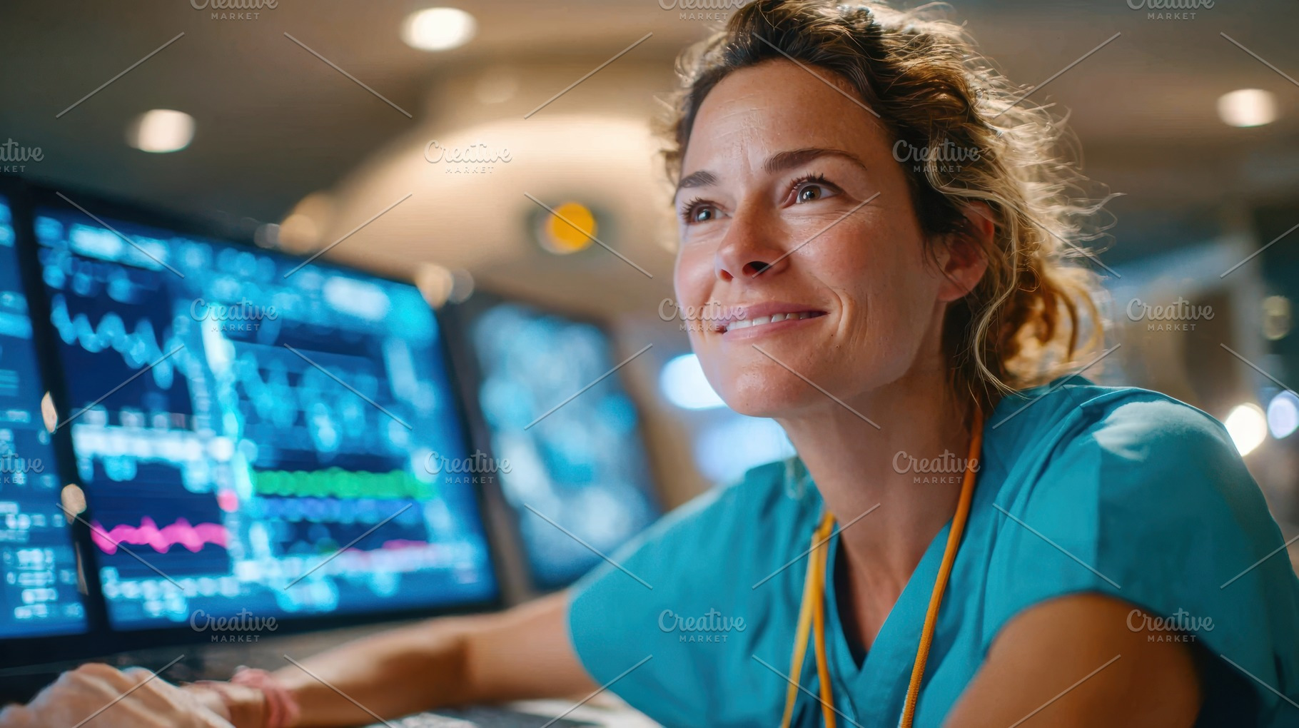 Healthcare professional operating medical imaging technology, a Health & Medical Photo by AlyaAnd