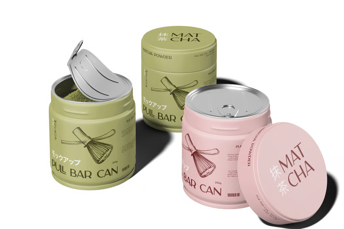 Japanese Matcha Packaging Mockup, a Packaging Mockup by graphicsauce (Photo 1 of 3)