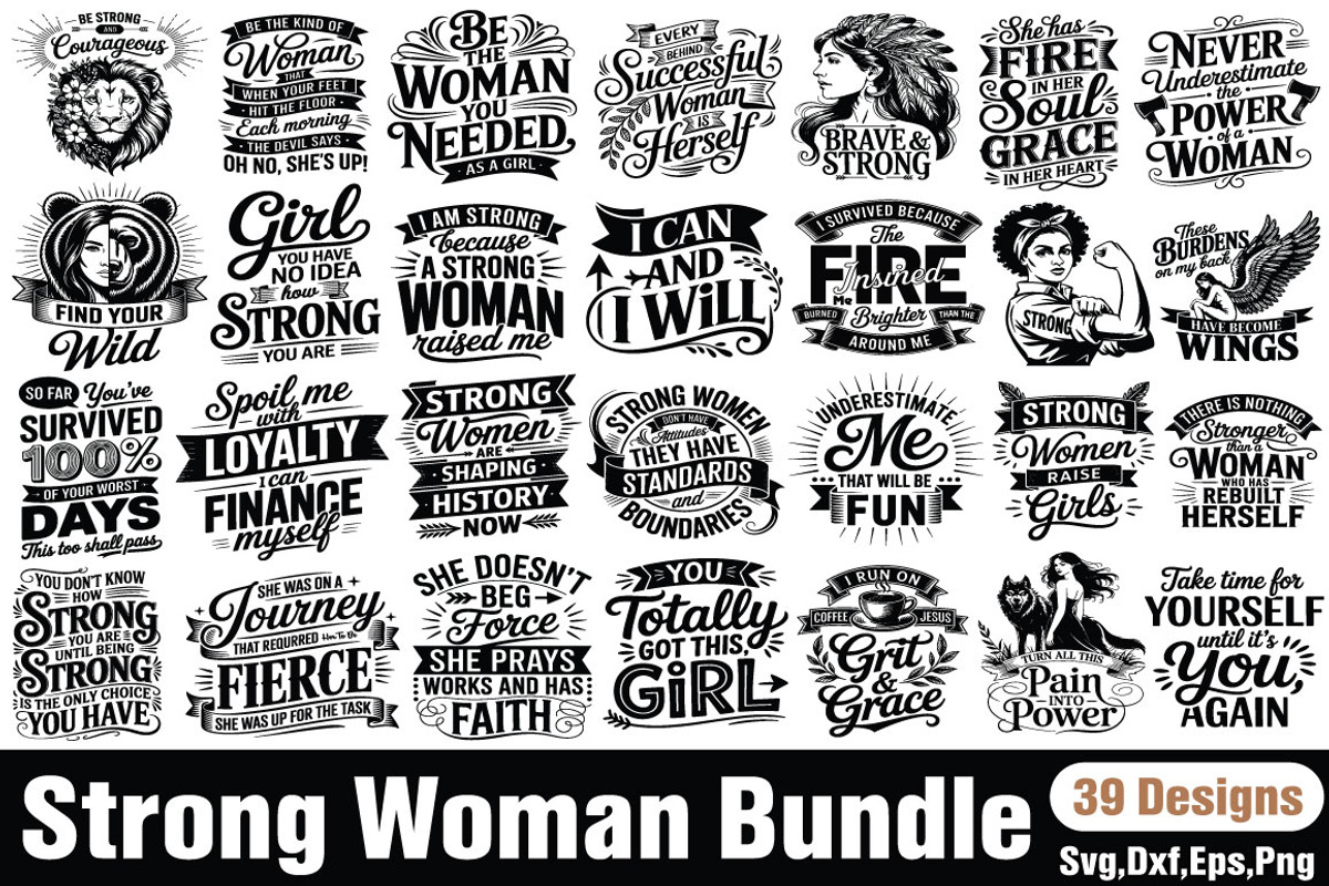 Strong Woman Bundle, an Object Graphic by DollarSmart