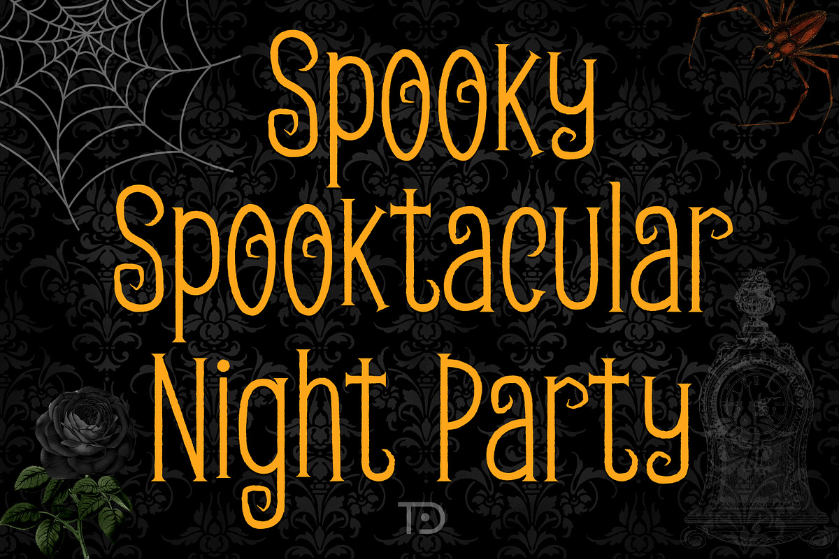 Raw Halloween Font, a Serif Font by Tanondesign (Photo 3 of 6)