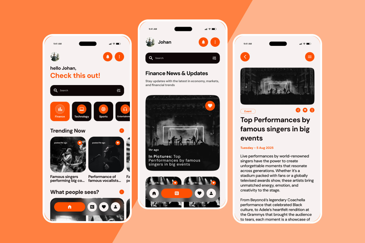 Comme – AI Personalized News App, an App Template by productype1 (Photo 4 of 5)