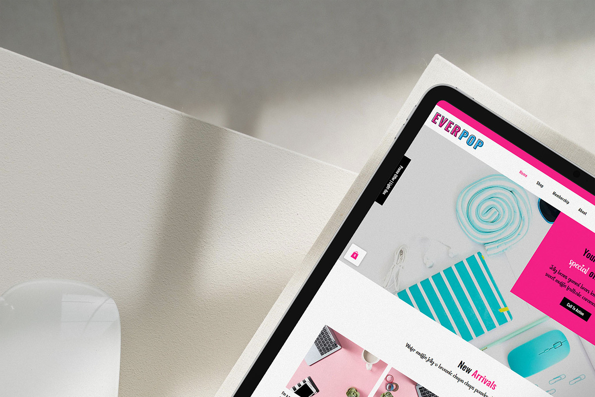 EverPop Wix Website Template, a Wix Template by Girl Boss From Home (Photo 2 of 6)