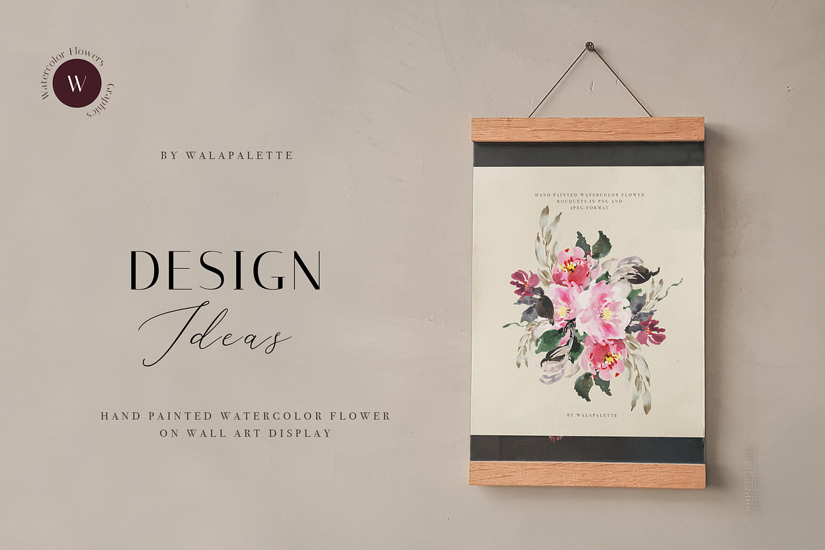 Watercolor Flowers Clipart, a Decorative Illustration by WalaPalette (Photo 5 of 6)