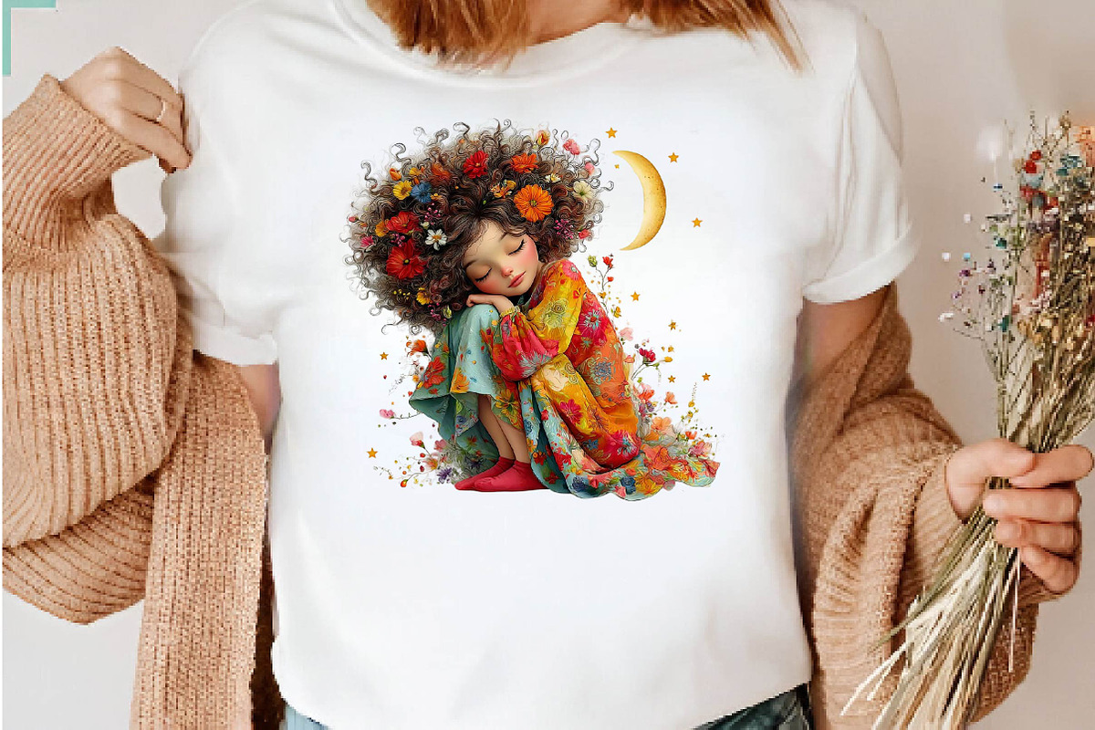 Whimsical Dream Girl Clipart, a Seasonal Illustration by CreationArt (Photo 6 of 9)