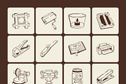 Crafting and DIY Doodle Icon set, an Outline Icon by Vectors Market (Thumbnail 7 of 8)