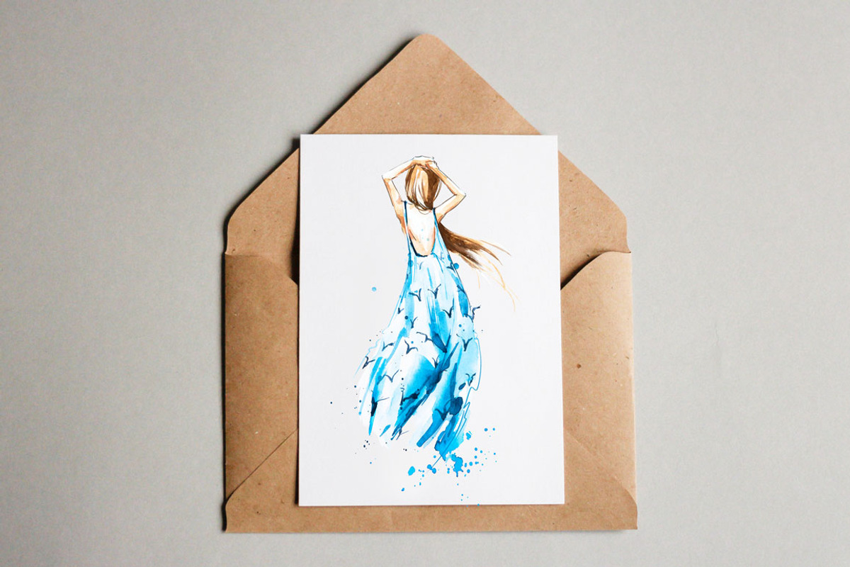 Fashion illustration, watercolor, an Illustration by Kamenuka (Photo 2 of 2)