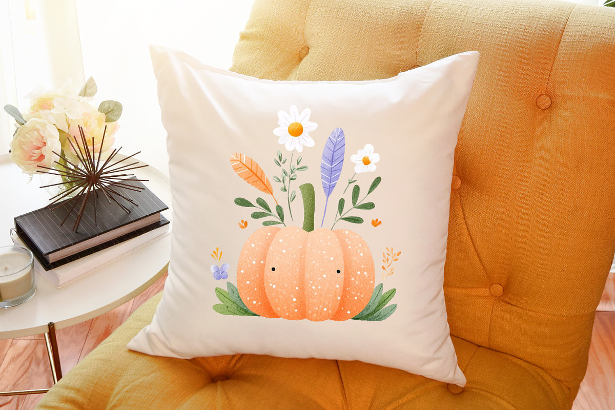Watercolor Pumpkin Clipart Set, an Illustration by Sublimation Artist (Photo 6 of 6)