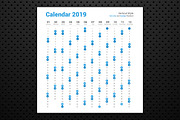 Calendar 2019 Vertical Design, a Stationery Template by WORAKAMON Design Studio (Thumbnail 4 of 4)