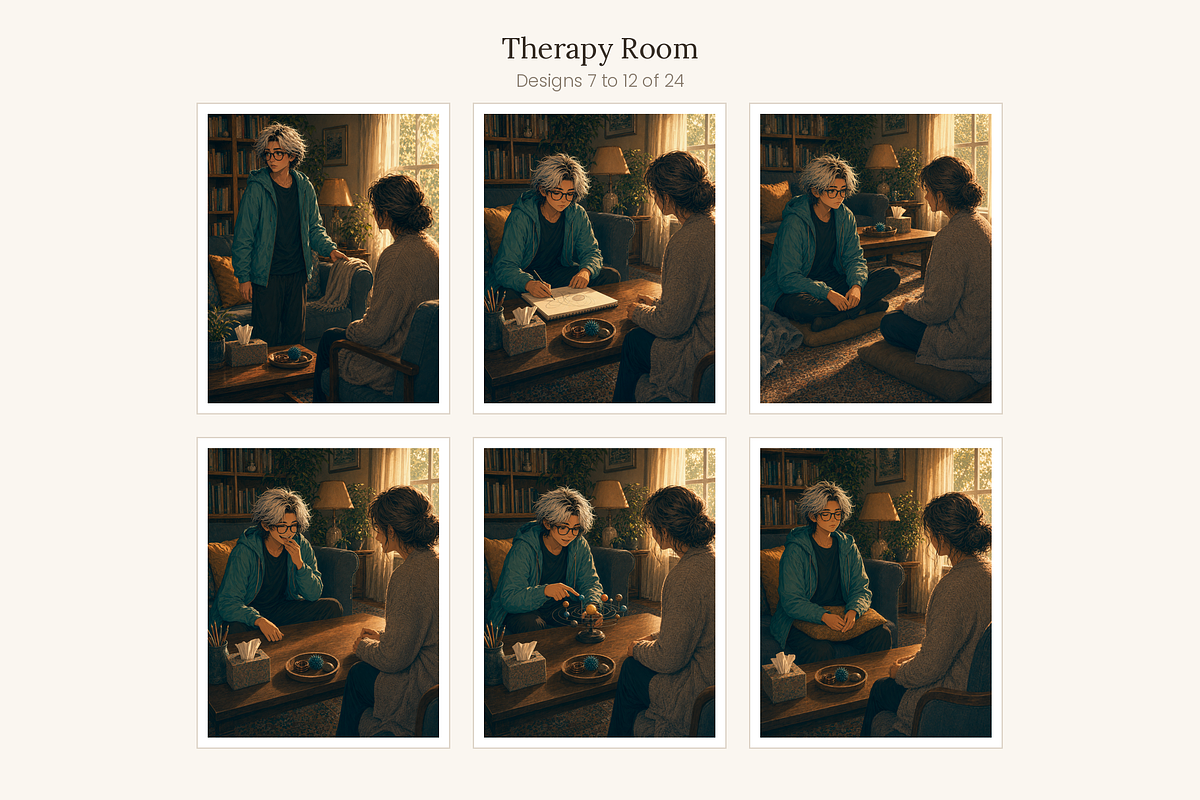 Therapy Session Illustrations, a Healthcare Illustration by LanternkinStudio (Photo 7 of 13)