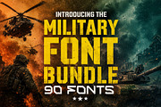 Military Font Bundle - 90 Fonts!, a Sans Serif Font by HipFonts (Thumbnail 1 of 15)