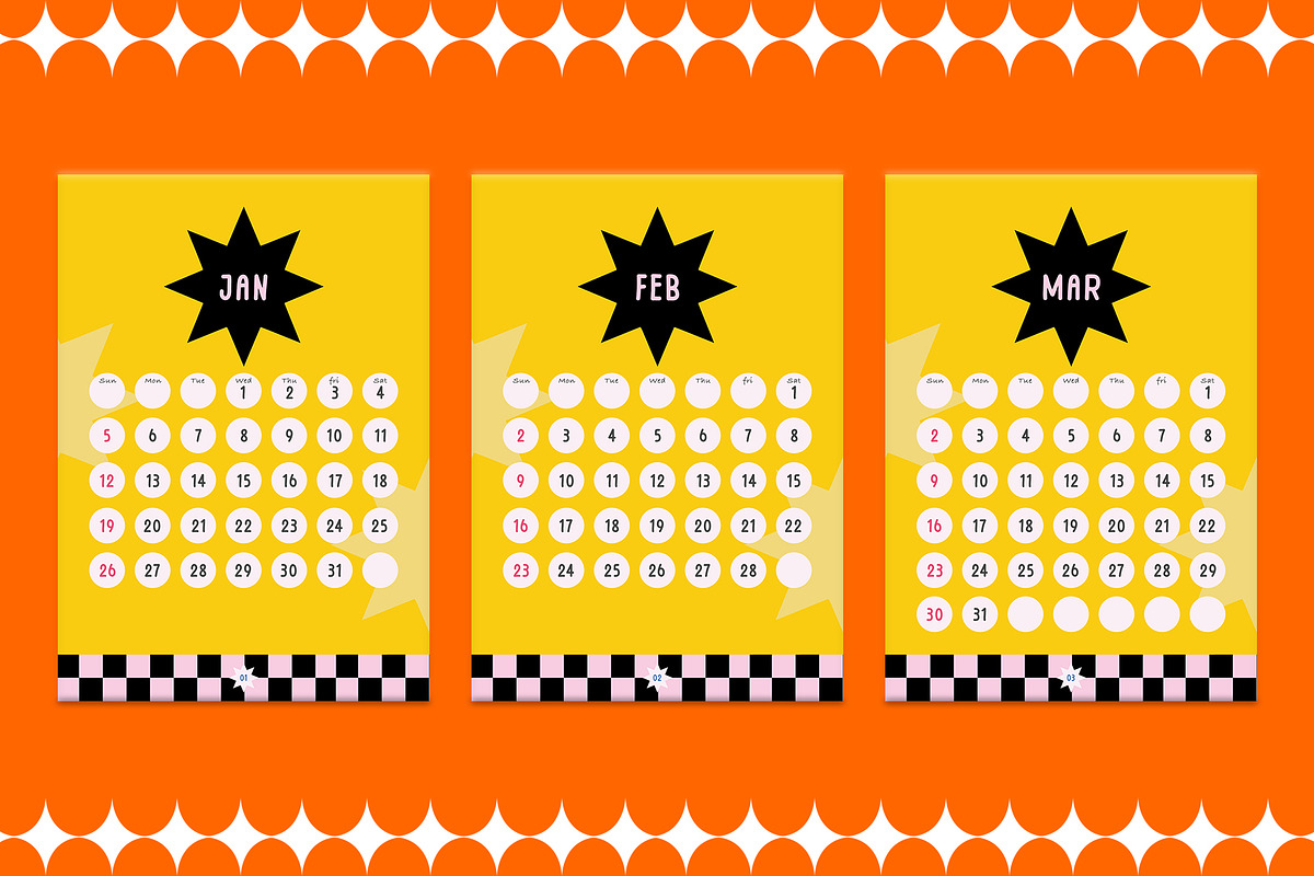 Monthly Calendar 2025, a Poster Template by Emilly Studio (Photo 2 of 4)