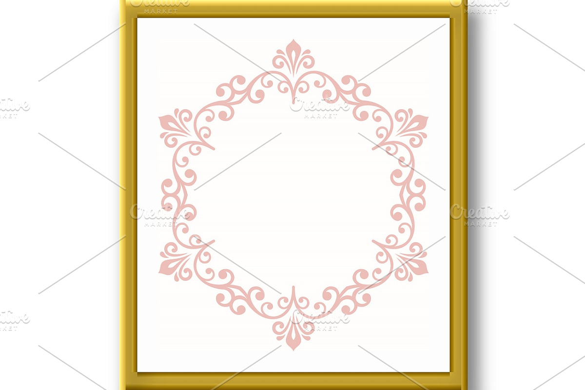 Floral Abstract Round Vector Frame, a Pattern Graphic by FineArtStudio (Photo 2 of 3)